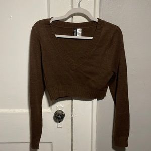 Cropped Brown Sweater